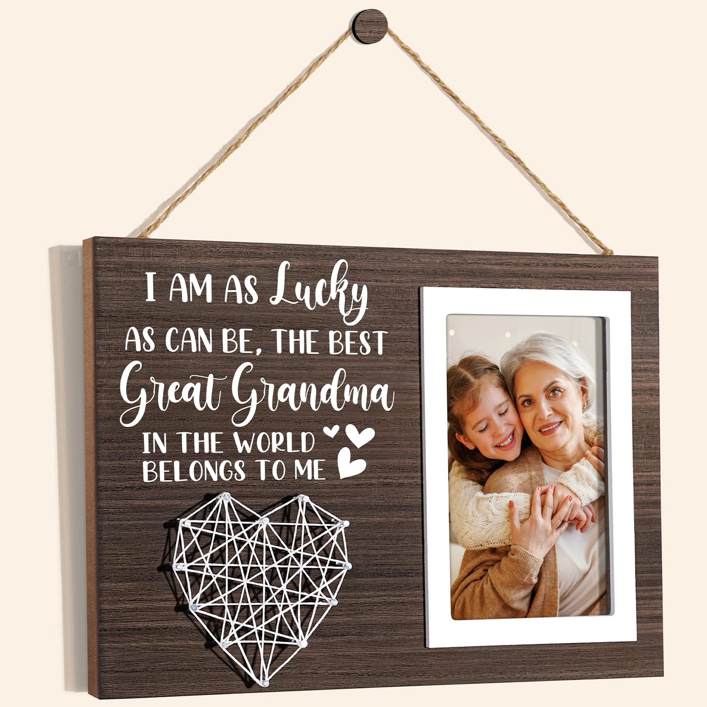 Great Grandma Mothers Day Gifts Picture Frame, Birthday Gifts for Great Grandma from Grandchildren, Best Great-Grandmother Gift Photo Frame Great-Grandmother Christmas Thanksgiving Gift - 4x6 Photo