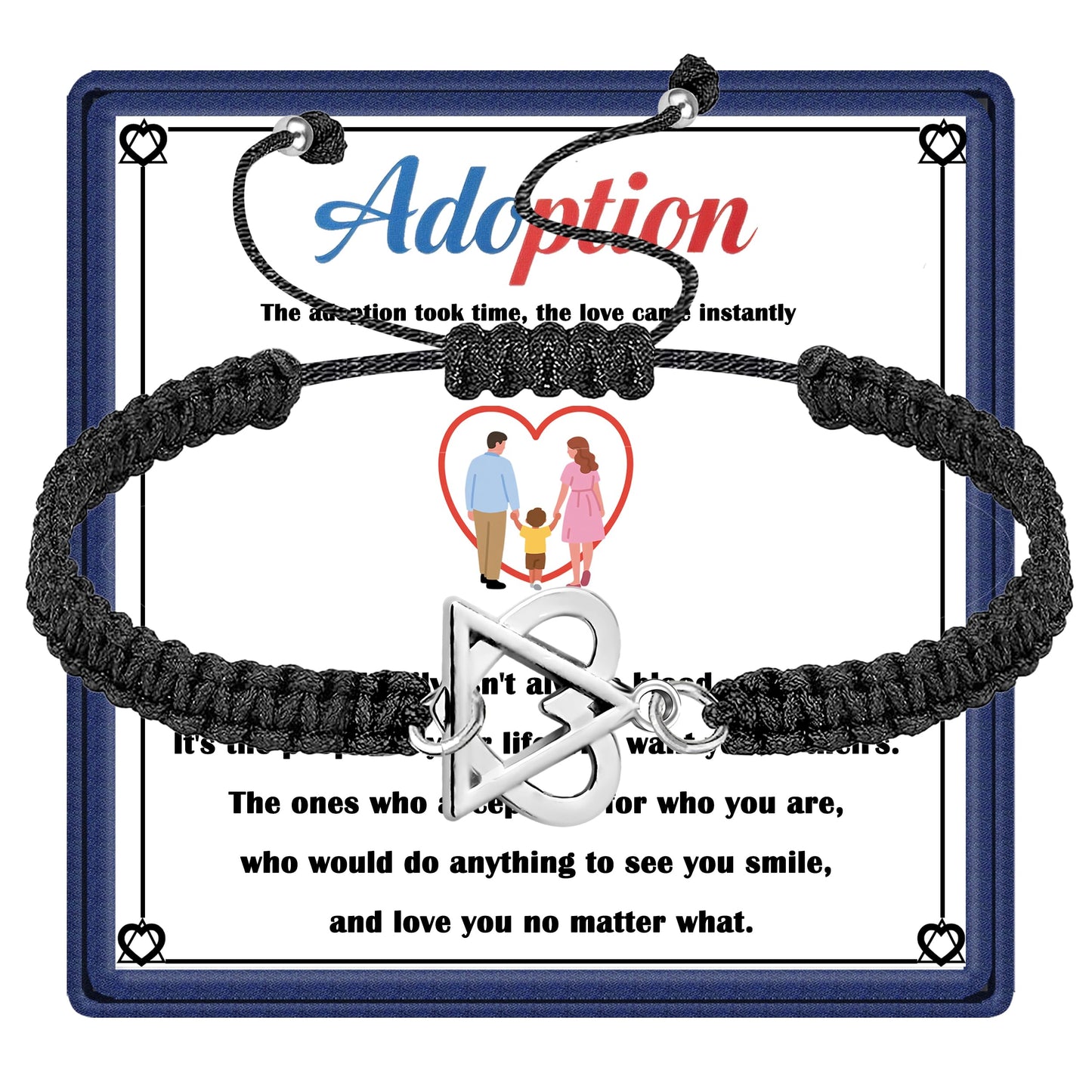 Adoption Symbol Charm Bracelet, Adoption Gifts for Adoptive Parents, Adoptive Mom Jewelry, Foster Parent Thank You Gift