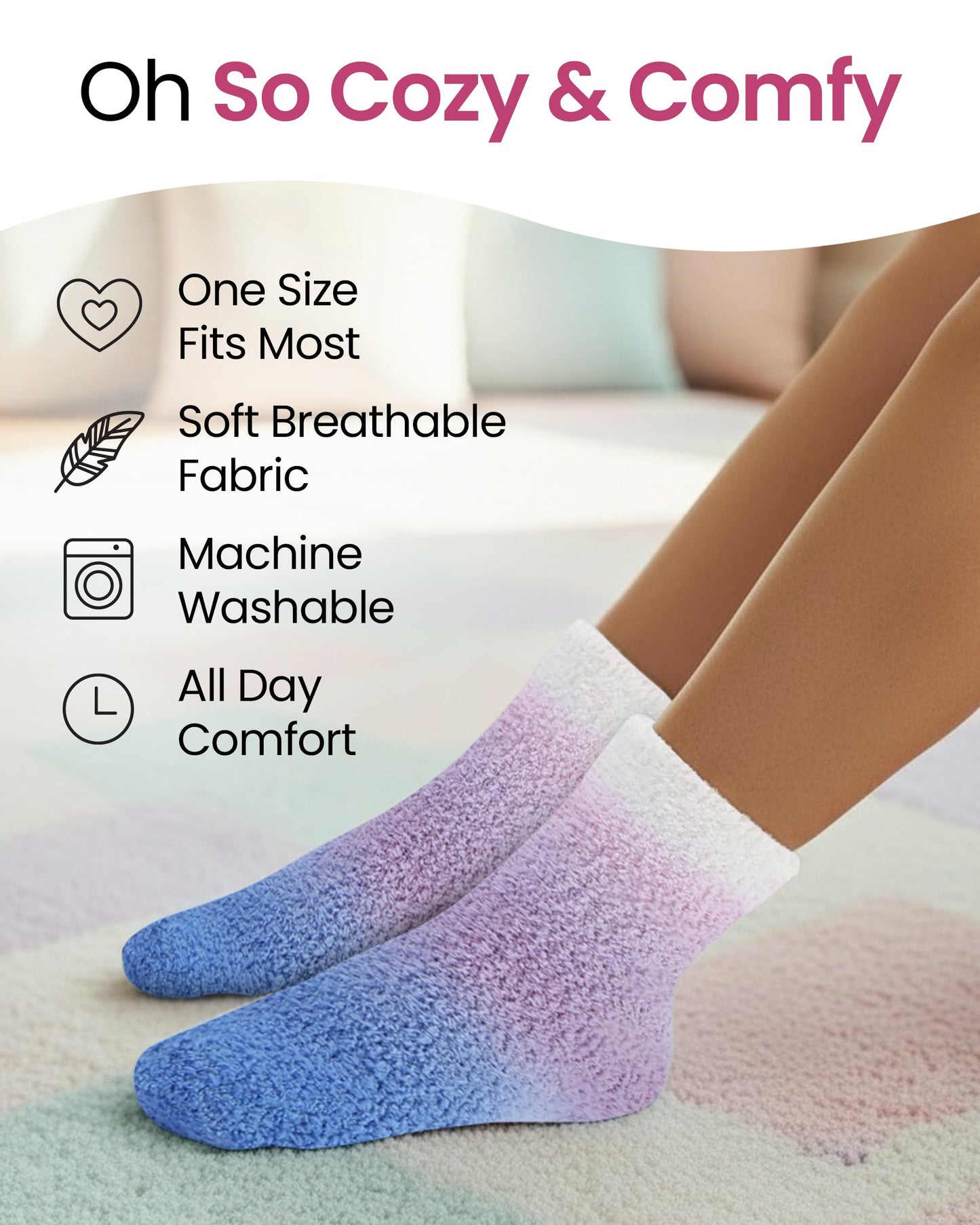 Lily England Cozy Self-Care Gift Set - Teen Girl Gifts Trendy Stuff with Soft Fluffy Socks, Headband & Scrunchie - Gifts, Birthday & Fun Stocking Stuffers for Teen Girls & Tweens