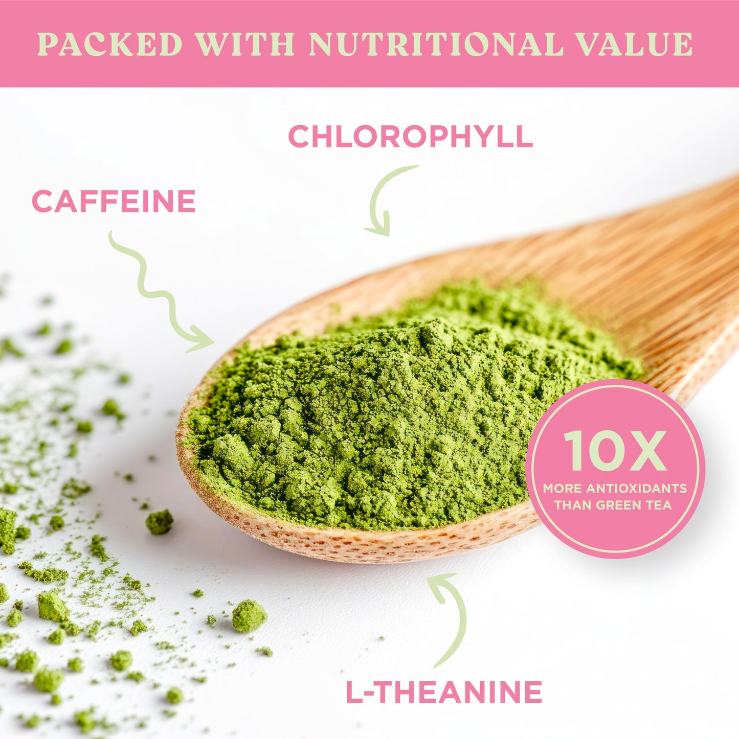 The Harmony Matcha Strawberry (10 Sticks) Premium Japanese Matcha Powder, Rich in Antioxidants & L-Theanine, Sweetened with Organic Sugar, No Preservatives