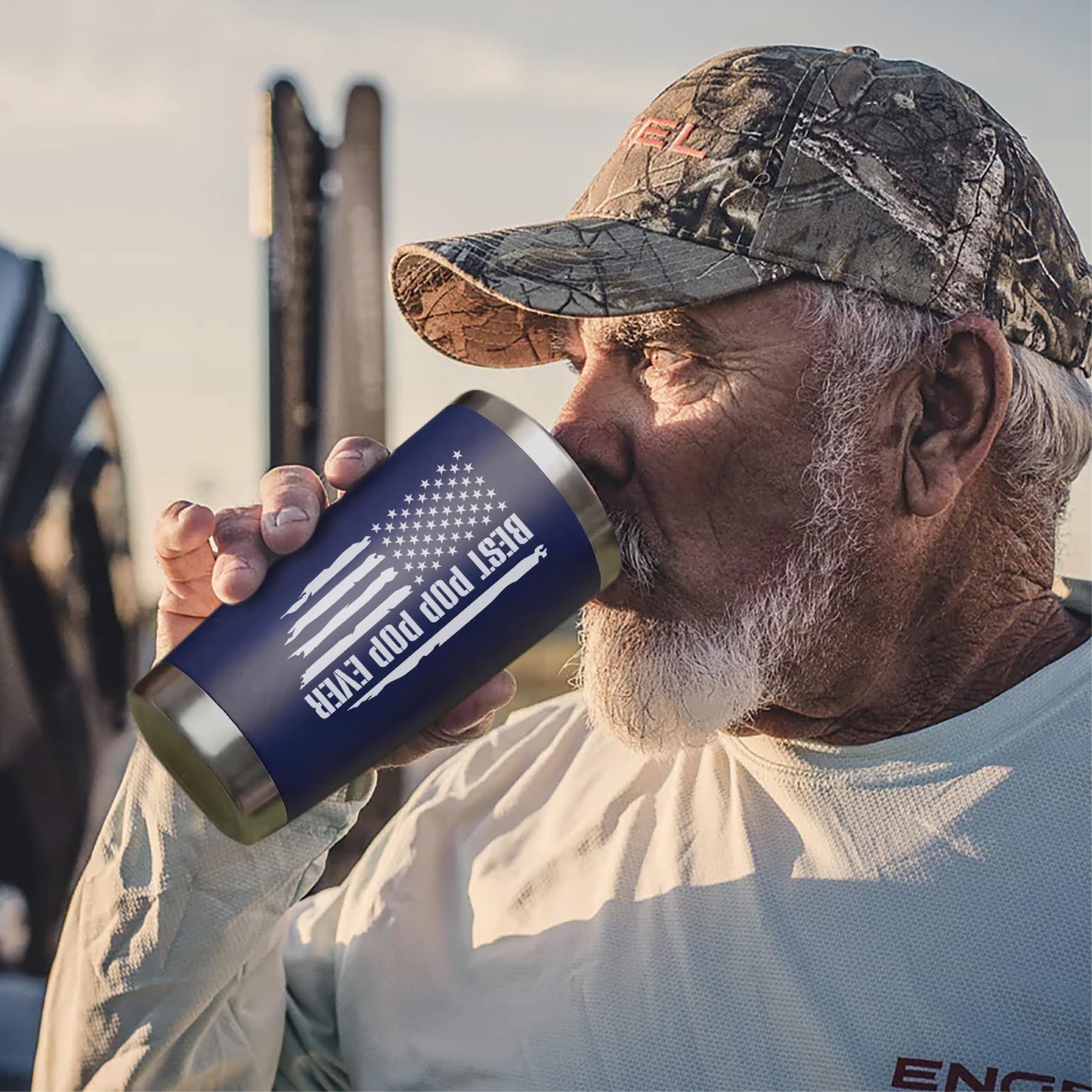 Pop Pop Gifts - Gift for PopPop from Grandkids - Fathers Day Christmas Birthday Gifts Idea - Tumbler 20Oz Stainless Steel