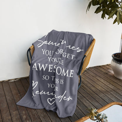 Gifts for Women Blanket 50" X 60", Birthday/Inspirational/Thank You Gifts for Women, Sometimes You Forget You are Awesome Gifts for Friends/Mom/Sister/Her, Anniversary/Appreciation Blanket