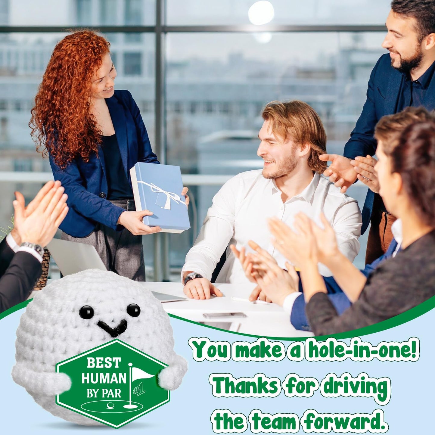 Golf Gifts for Men Fathers – Fathers Day Father's Day Funny Crochet Golf Ball Accessories Birthday Positive Graduation Gift for Him Boys Boyfriend Son Golfers Coworker Male Grandpa Women