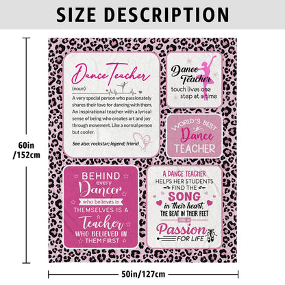 Dance Teacher Gifts for Women, Dance Teacher Appreciation Gifts from Student, Gift for Dances Teachers, Best Gift Ideas for Dances Teachers Blanket 50"X60"