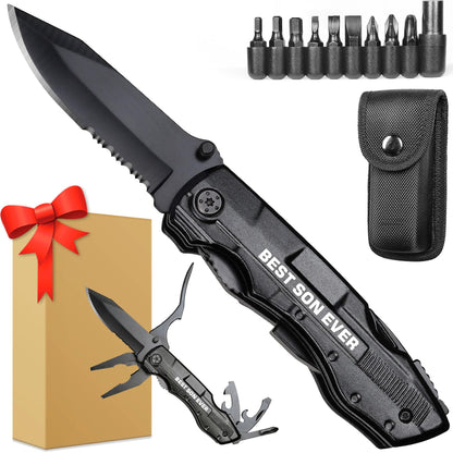 Gifts for Son,”Best Son Ever”Multitool Knife,Stocking Stuffers for Son,Son Birthday Gifts,Gifts Idea for Son,Gifts for Son from Mom Dad,Best Son Gifts,Graduation Gifts,Son Christmas Gift