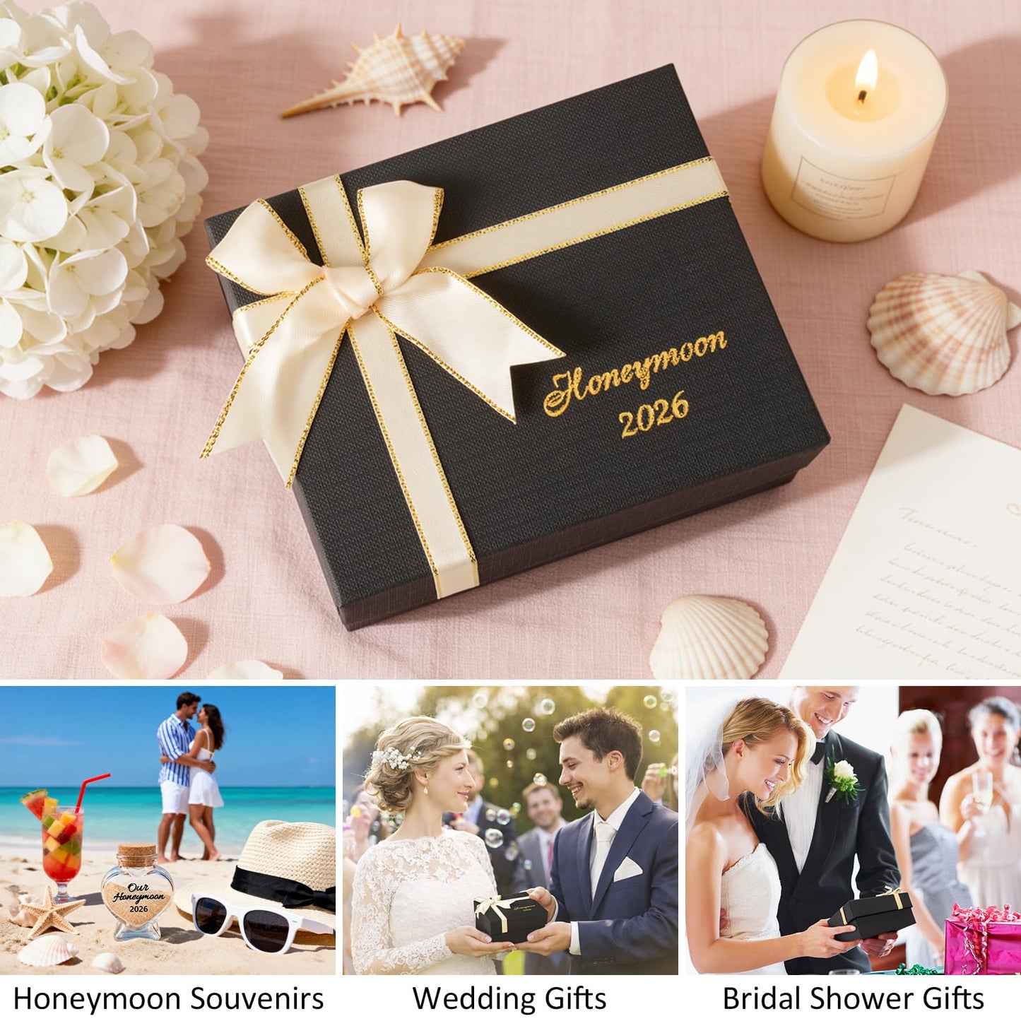Honeymoon Sand Keepsake Jar 2026 - Heart-Shaped Glass Memory Jar with Exquisite Packaging - Wedding Gift for Newlyweds - Bridal Shower & Engagement