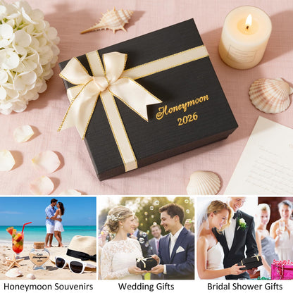 Honeymoon Sand Keepsake Jar 2026 - Heart-Shaped Glass Memory Jar with Exquisite Packaging - Wedding Gift for Newlyweds - Bridal Shower & Engagement