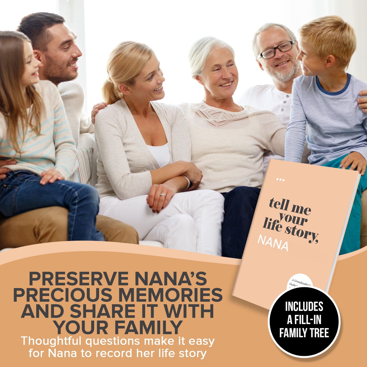 Tell Me Your Life Story, Nana: A Grandmother’s Guided Journal and Memory Keepsake Book (Tell Me Your Life Story® Series Books)