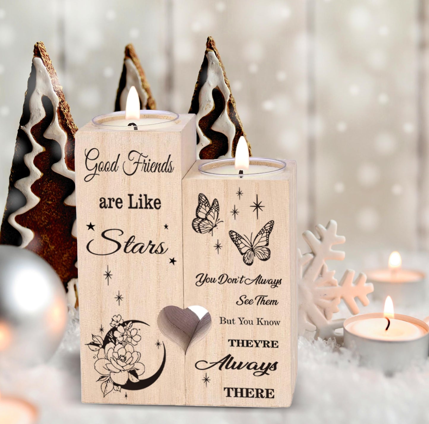 Friendship Gifts for Women, Gifts for Friends Best Friend Birthday Gifts Gifts for Women, Candlestick Creative Gifts