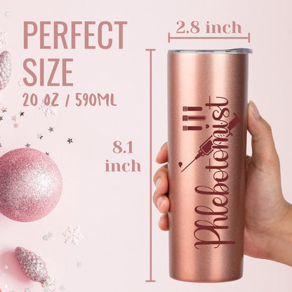 Onebttl Nurse Gifts - Phlebotomy & Graduation Gifts - Nurse Week Day Tumbler, 20oz Insulated Cup with Straw