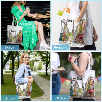 Cotton Tote Bag for Women, Souvenirs Gifts Reusable Cloth Bags Watercolor Art Design Gifts