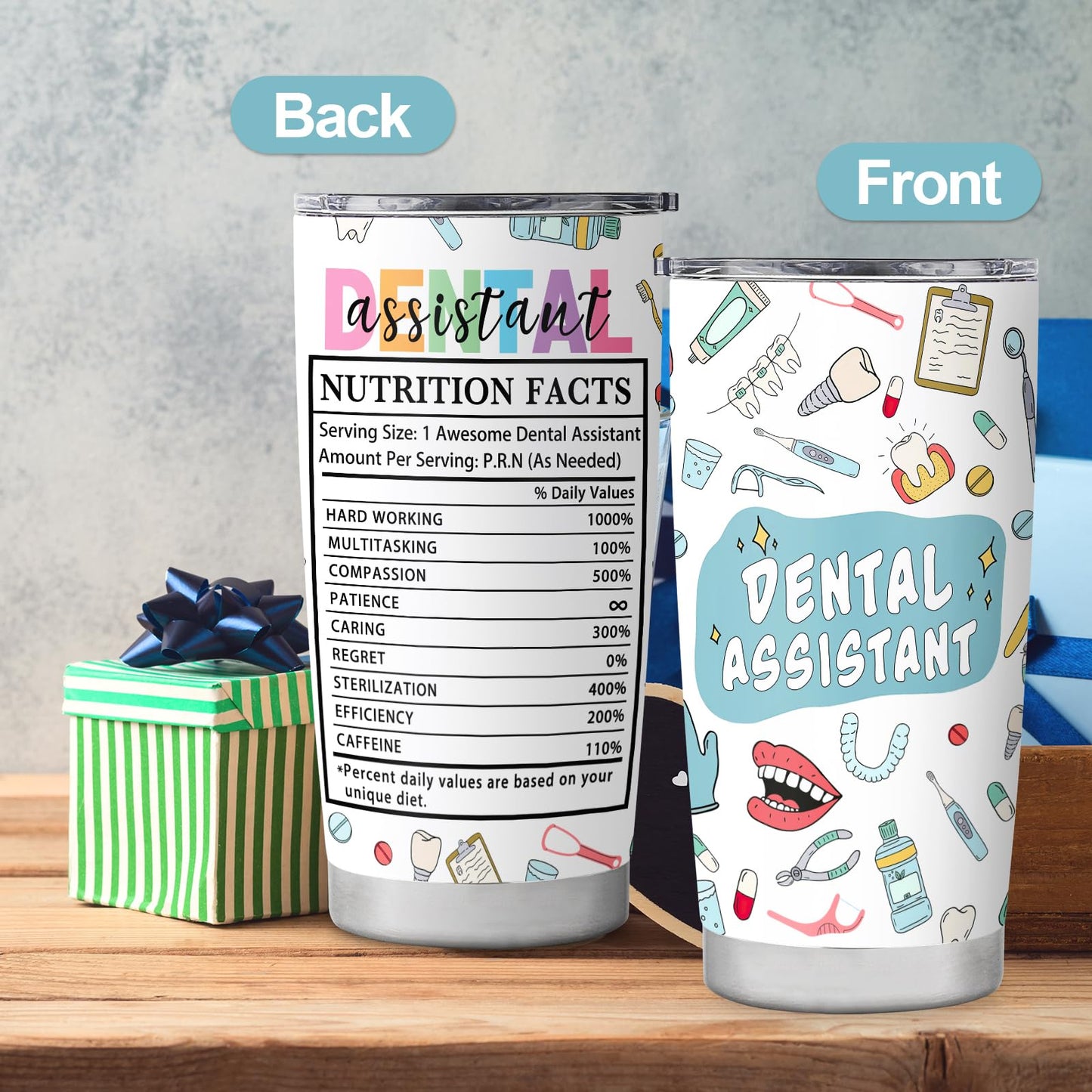 Dental Assistant Appreciation Gifts for Women,Dental Assistant Week Gifts,Travel Coffee Tumbler Mug Cup 20oz
