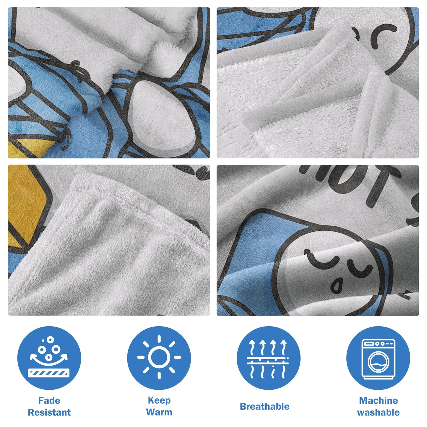 Funny Fathers Day Birthday Gift for Dad Husband, Dad is Not Sleeping Blanket, Dads Gifts from Daughter Son, Super Soft Throws Blanket for Couch and Napping, 60" x 50" (Gray)