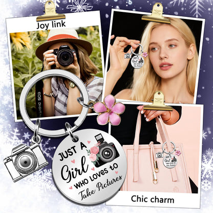 Photographer Gifts Cute Camera Keychain for Women Teen Girls Unique Photography Birthday Christmas Gift for Photographers Camera Lovers Women