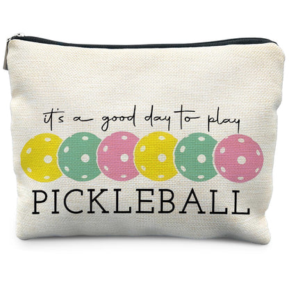 Pickleball Gifts for Women, Pickleball Makeup Bag Cosmetic Pouch, Pickleball Accessories Women