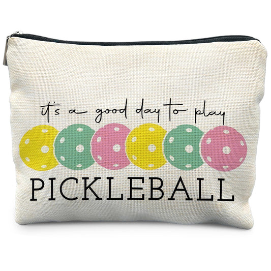 Pickleball Gifts for Women, Pickleball Makeup Bag Cosmetic Pouch, Pickleball Accessories Women