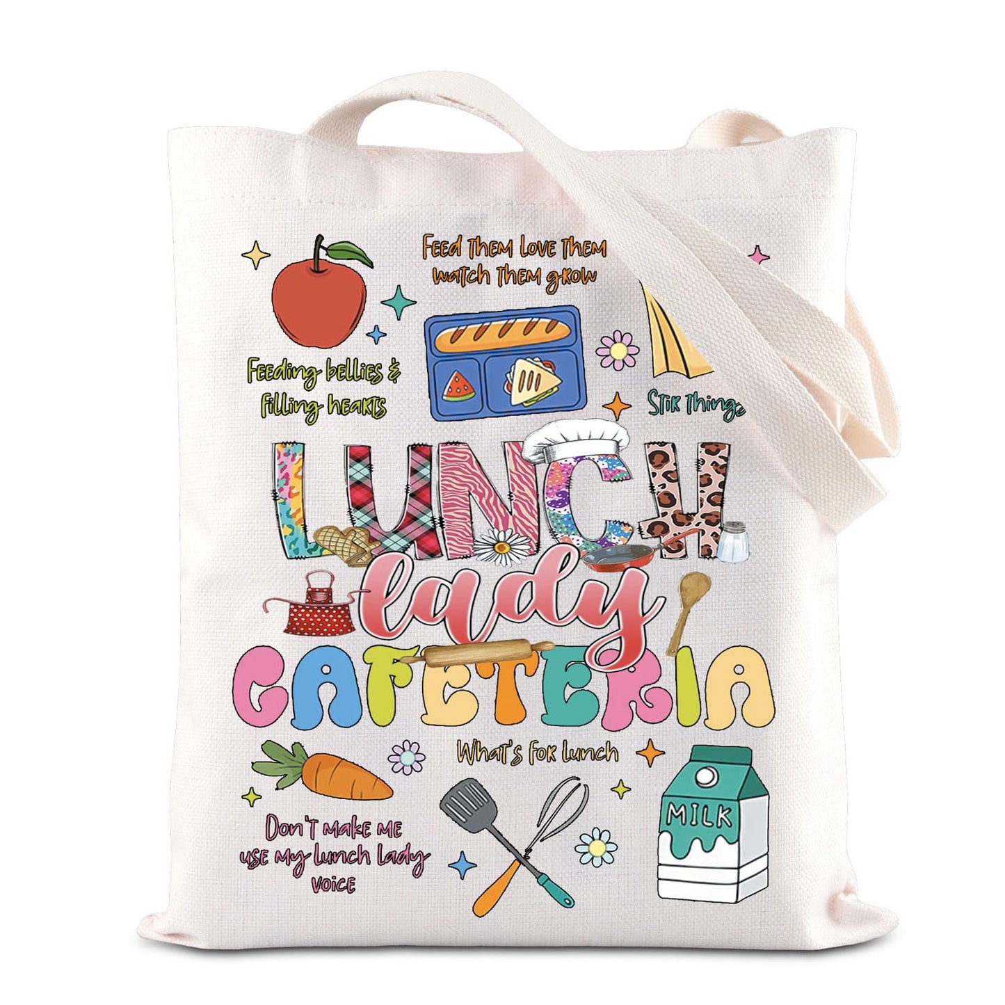 KUIYAI Lunch Lady Cafeteria Tote Bag - Appreciation Gift for Cafeteria Worker & Team