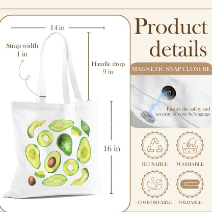 Fruit Tote Bag with Magnetic Buckle-Fruit Themed Seasonal Gifts for Birthday, Mother's Day, Christmas.