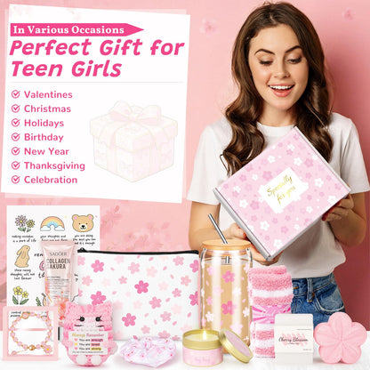 Gifts for Teen Girls, Teen Girl Gifts Trendy Stuff, Graduation Gift For Her Teens Girl, Tween, Teenager, Daughter, Sister, Best Friend Sweet 16th 18th 21st Birthday Cherry Blossom Gift