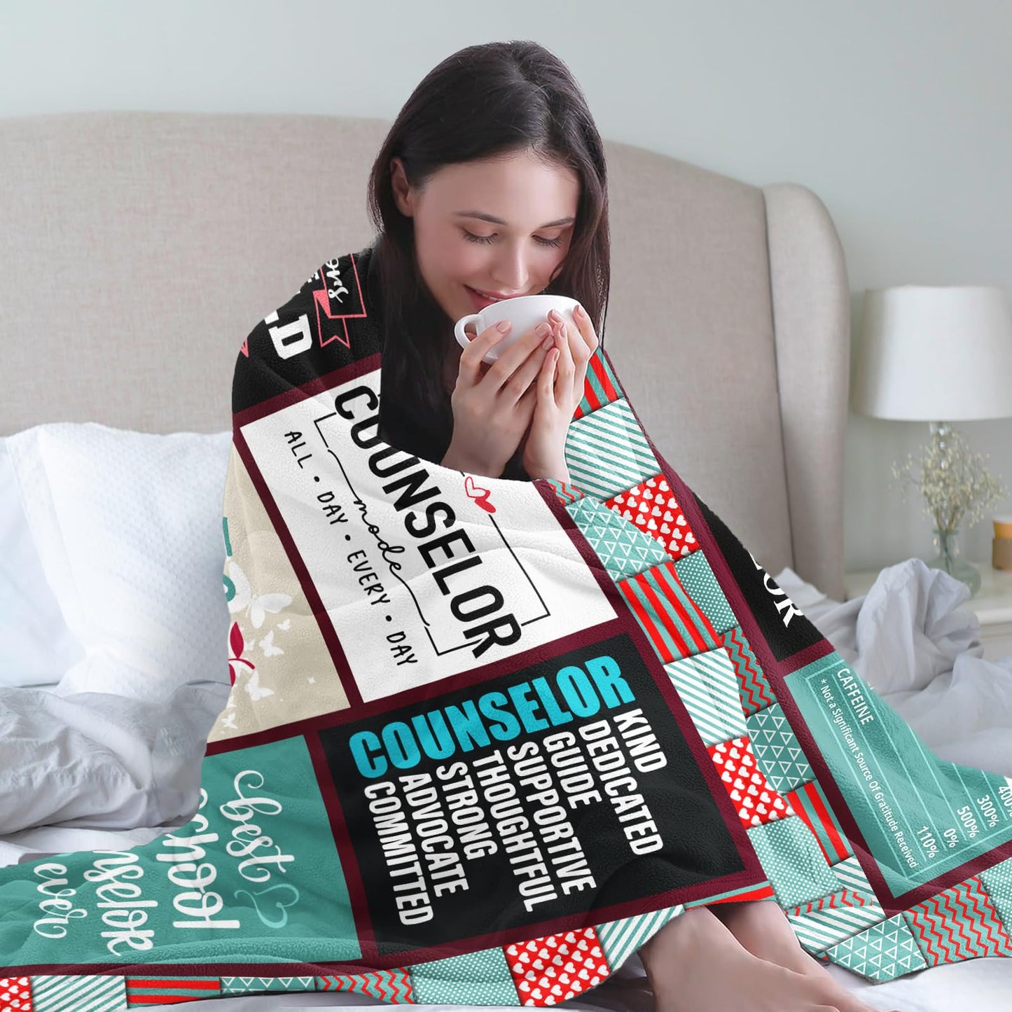 School Counselor Appreciation Gifts, Counselors Gift for Women Blanket 60"x 50", Gifts for School Counselors, Counselor Birthday Presents, Guidance Counselors Presents