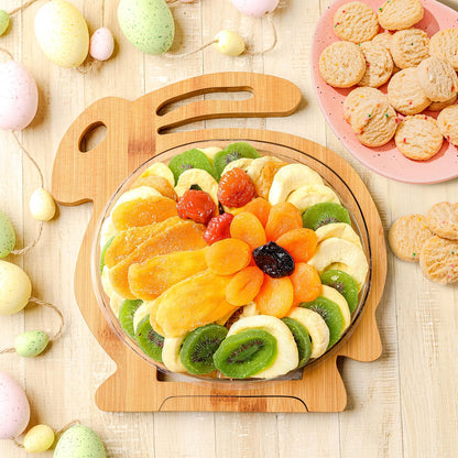 Easter Gift Basket, Healthy Assorted Dried Fruit and Shortbread Cookies Natural Snack Gift Food Tray, Office, Men, Woman, Him, Her, Kids, Children, Families, Bonnie and Pop