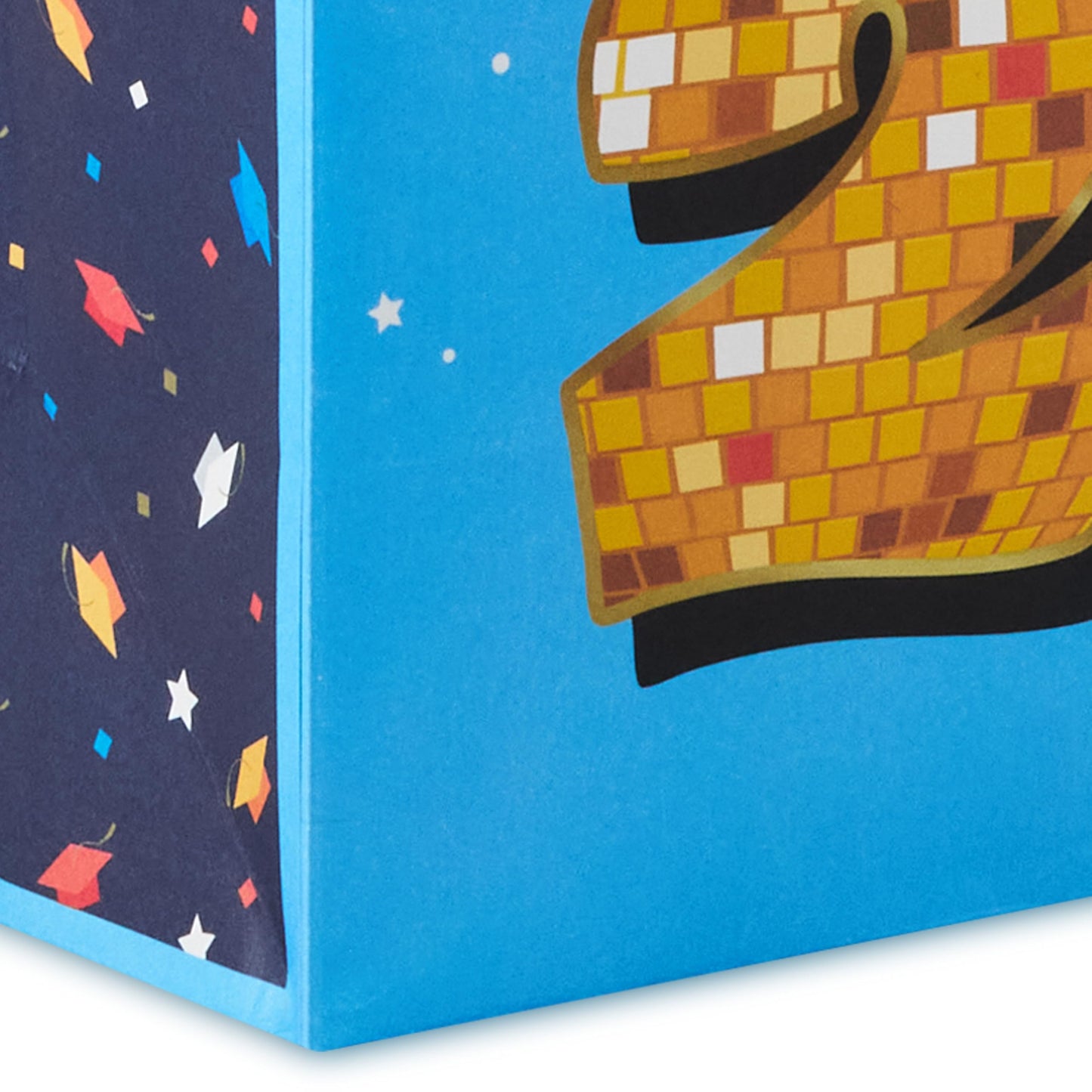Hallmark 9" Medium Year-Dated Graduation Gift Bag with Tissue Paper (Class of 2026, Gold Disco Ball on Blue with Stars) for High School, College, University