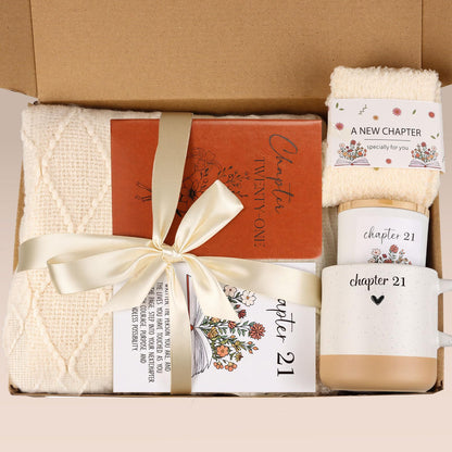 21st Birthday Gifts for Her, Unique Chapter 21 Year Old Birthday Gifts for Women Happy 21st Bday Gift Basket for Women Turning 21 Year Old Girl Gift Box Ideas for Her Daughter Sister Girlfriend | Chapter 21