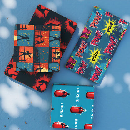 Pineraap Boxing Wrapping Paper 12 Sheets Punching Bag Designs Gift Wrap Gaming Gift Wrapping Paper for Boxing Fans, Boxers, Fighters, Coaches, 20"×28"