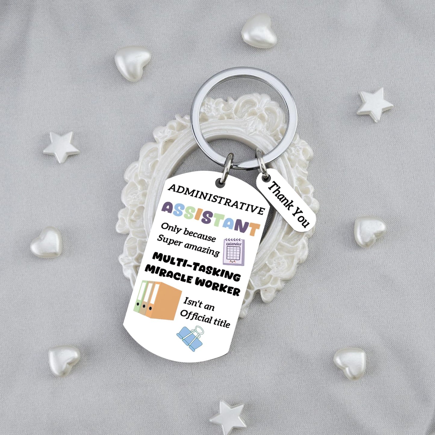 Administrative Professional Day Gifts Administrative Assistant Gifts Assistant Keychain Secretary Gift for Women Appreciation Gift for Coworkers Employee Admin Present for Professionals Admin Keyring