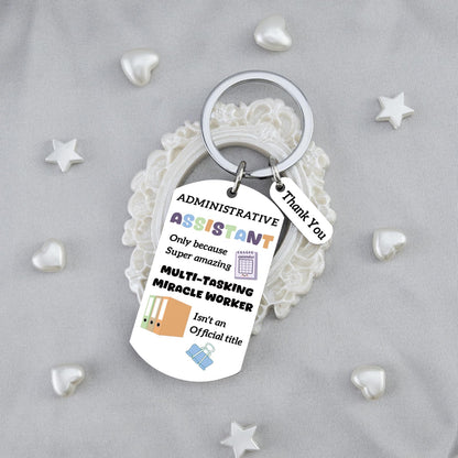 Administrative Professional Day Gifts Administrative Assistant Gifts Assistant Keychain Secretary Gift for Women Appreciation Gift for Coworkers Employee Admin Present for Professionals Admin Keyring