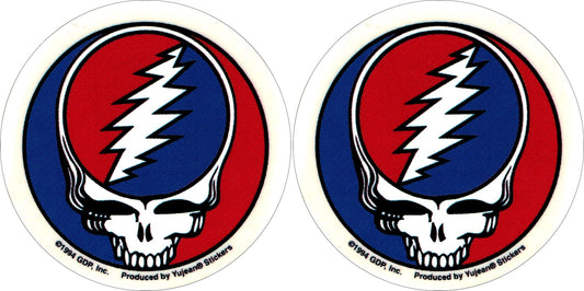 Grateful Dead - Pair of 2 1/2" Steal Your FACE - Sticker/Decal