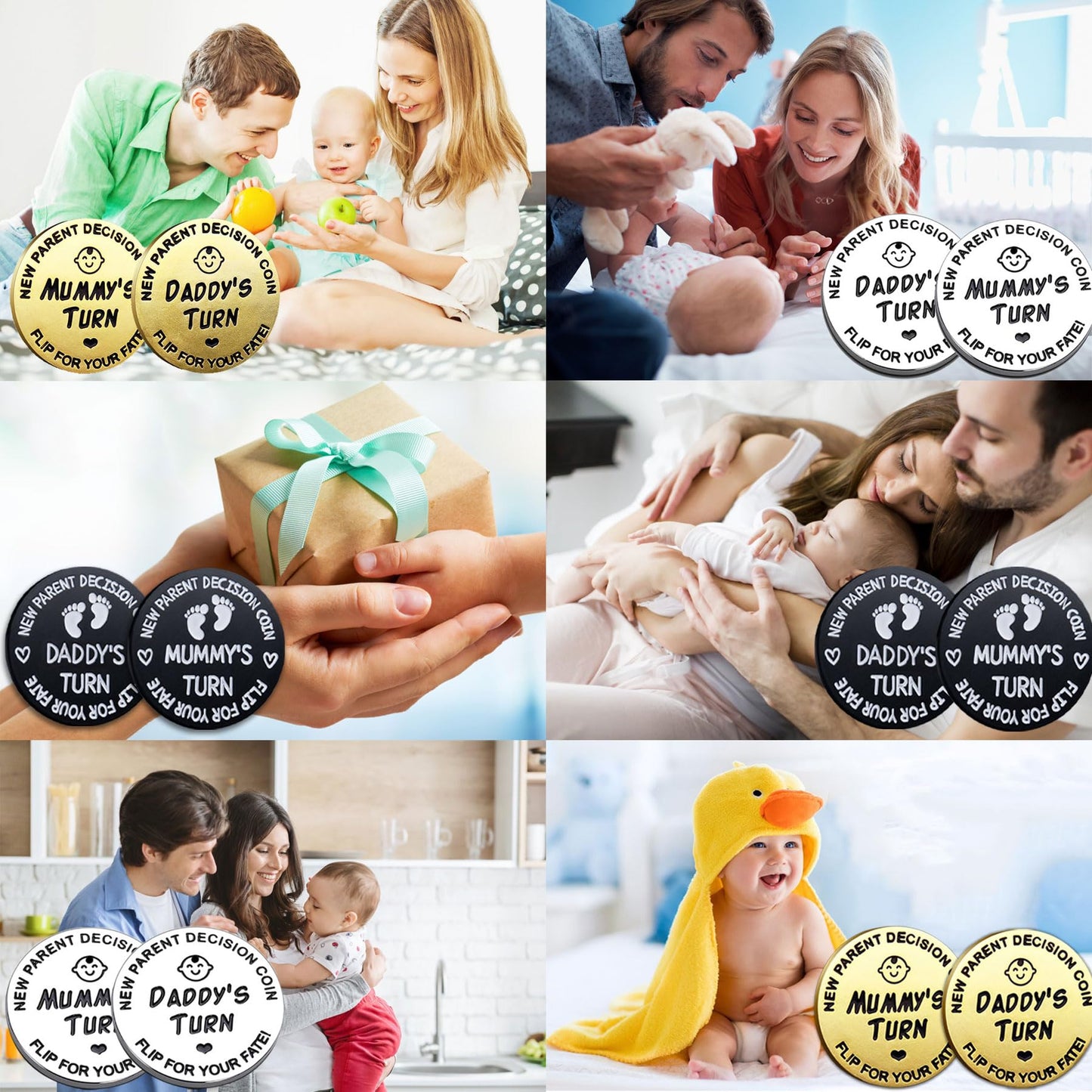Funny New Parents Decision Gift,Pregnancy Gifts New Dad Mom Gifts,New Parents Gifts for Couples Halloween Thanksgiving Christmas Gift for First Time to be Moms Dads Daddy Mummy Double Sided