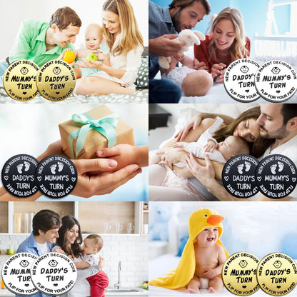 Funny New Parents Decision Gift,Pregnancy Gifts New Dad Mom Gifts,New Parents Gifts for Couples Halloween Thanksgiving Christmas Gift for First Time to be Moms Dads Daddy Mummy Double Sided