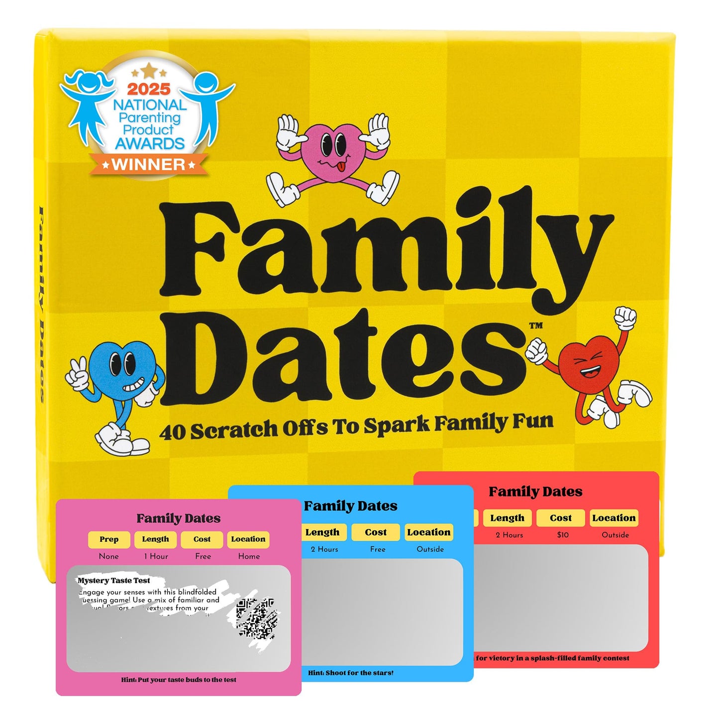 Happy Duo Family Dates 40 Scratch Off Cards – Summer Activities for Kids & Tween from Kids – Family Games for All Ages