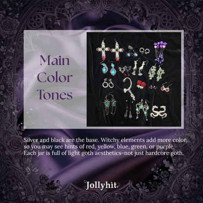 Gift-Ready Mystery Jewelry Jar 30PCS – Gothic, Witchy & Fairycore Costume Jewelry Set for Women, Includes Necklaces Earrings Rings Bracelets, Unique Mother’s Day or Birthday Gift for Her