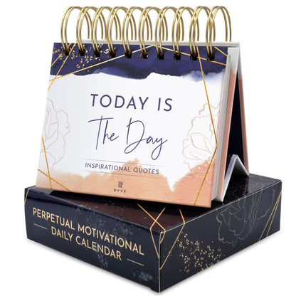 Motivational Daily Flip Calendar with 366 Inspirational Quotes – Inspirational Gifts for Women, Perpetual Desk Calendar, Office Decor for Women, Daily Affirmations, Motivational Desk Decor