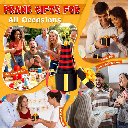 4.72 in Gotcha Box Prank with Surprise Finger, Annoying Nested Screw Gift Box with Finger, 3D Printed Annoying Gift Box with Pop Up Fingers, Funny Gifts for Kids