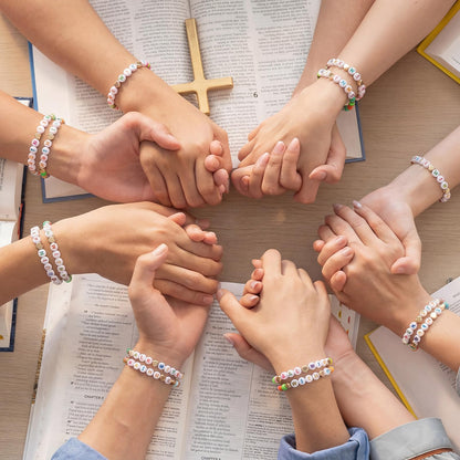 Kenning 36 Pcs LDS Gifts LDS Mormon Gifts Walk with Me Friendship Bracelets 2026 Youth Theme Missionary Friendship Bracelets Bishop Christian Faith Baptism for Elder Missionary Men Women