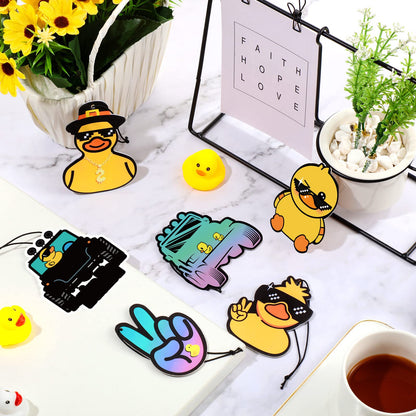 6 Pcs Funny Duck Air Freshener for Christmas Hanging Automotive Air Fresheners Hanging Cute Duck Car Fresheners for Birthday Christmas Festival Gift Supplies