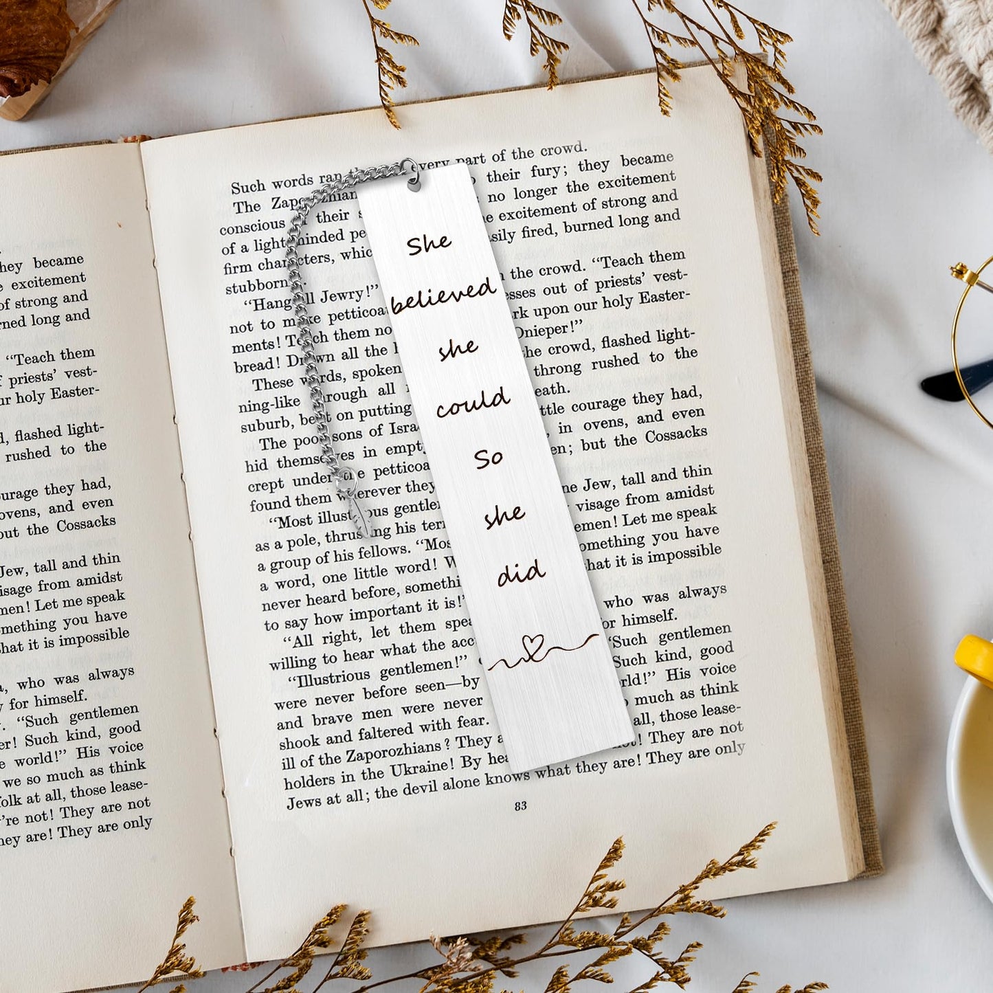 Congratulations Gifts for Women Reading Lovers Metal Bookmark Book Accessories She Believed She Could So She Did New Job Proud of You Graduation Gifts Inspirational Gift for Best Friend Her Nurse