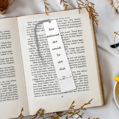 Congratulations Gifts for Women Reading Lovers Metal Bookmark Book Accessories She Believed She Could So She Did New Job Proud of You Graduation Gifts Inspirational Gift for Best Friend Her Nurse
