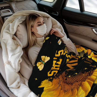 Sunflower Gifts for Women, Gifts for Sunflower Lovers, Sunflower Blanket Decor Throw Gifts for Women Birthday, Inspirational/Get Well Soon Gift for Womens Blanket 60" X 50"