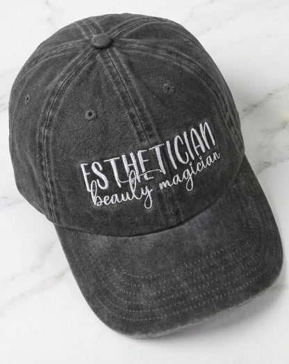InnoBeta Esthetician Gifts Cap for Women - Adjustable Vintage Washed Cotton Embroidered Hat - Gift for Magic Beauty