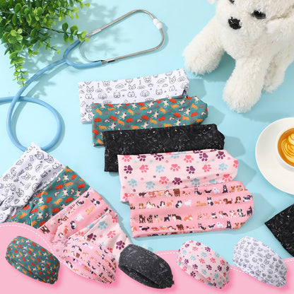 Thiccywoov 20 Pcs Nurse Headbands with Soft Twist Knotted Dog Headband Vet Tech Supply Veterinary Technician Decorations for Nurse Veterinarian Receptionist Vet Assistant Pet Lovers