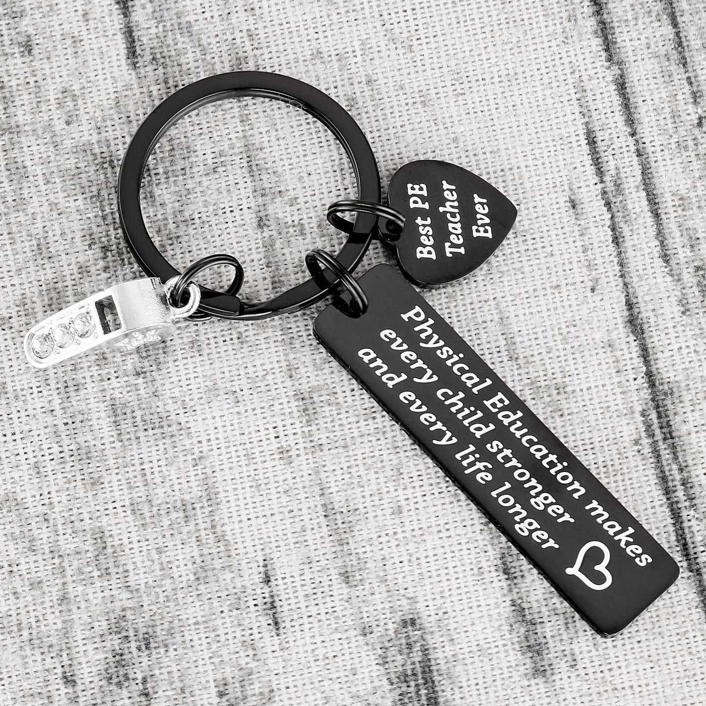 PE Teacher Appreciation Gifts Keychain for Women Men Male from Student PE Whistle Charm Keyring Thank You Gym Teachers Best P E Coach PE Keychain