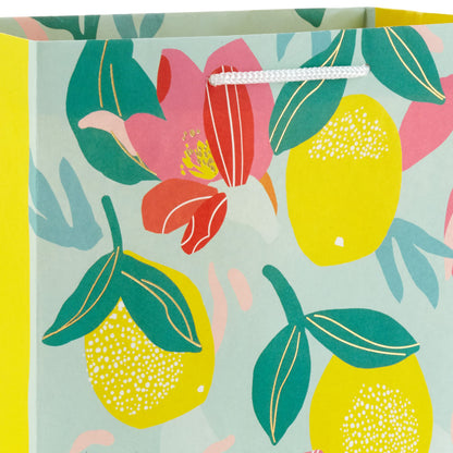 Hallmark Spring Gift Bags in Assorted Sizes (8 Bags: 4 Medium 9", 4 Large 13") Florals, Lemons, Teal, Pink and Yellow for Easter, Birthdays, Mother's Day, Bridal Showers
