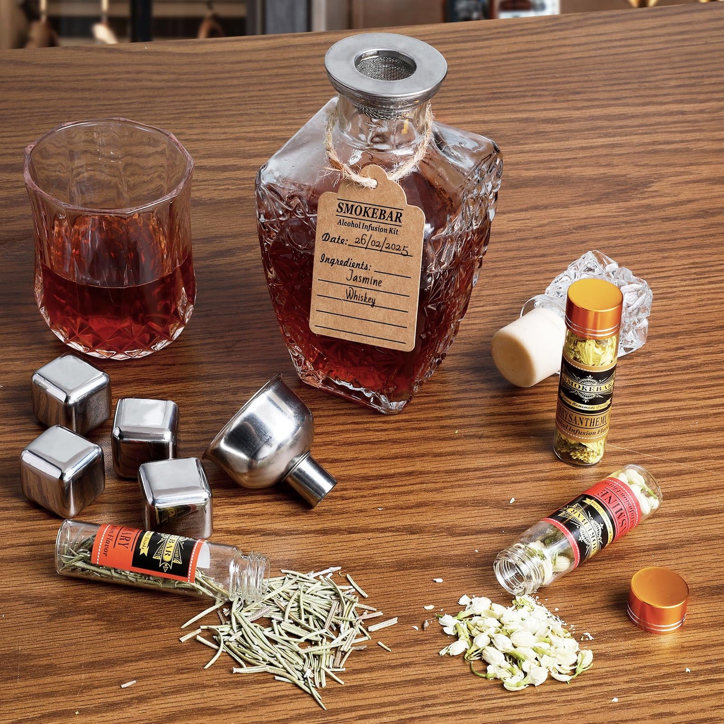 DIY Alcohol Infusion Kit, for Men – 16 Natural Spices for Whiskey, Rum, Vodka & Cocktails, Unique Gift for Birthday/Husband/Dad/Retirement