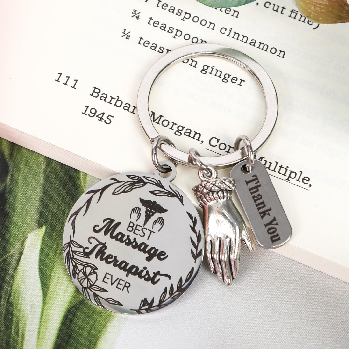 Thrist Birthday Massage Therapist Gifts Keychain Best Massage Therapist Ever Healing Key Chain Gifts for Nurses Nursing Mothers Day Gift Work Accessories Essentials