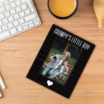 Grampy Gifts Picture Frame 5x7, Grampy Grandpa Photo Frame, Christmas Birthday Gifts for Grampys from Grandson, Grampy's Little Boy Wooden Picture Photo Frames for Desk Home Room Decor