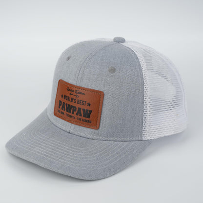 Men's Hat Gifts - Men Cap Gifts for Christmas Father's Day Birthday Trucker Hat Leather Pattern Baseball Cap